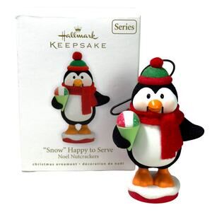 Hallmark 2010 Keepsake Ornament "Snow" Happy To Serve Noel Nutcrackers Penguin